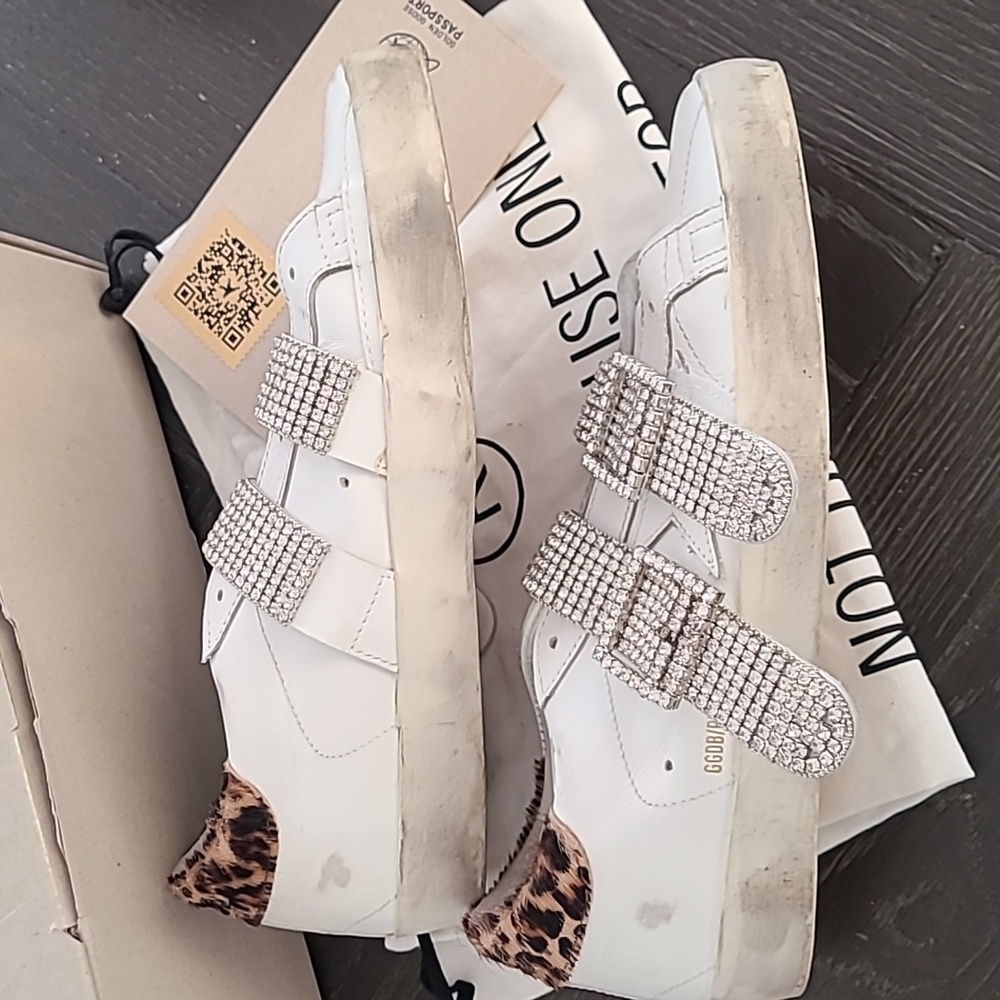 Golden Goose Old School Crystal Buckle Sneakers - Picture 7 of 17